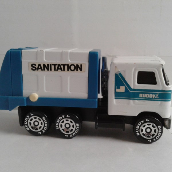 BUDDY L Metal & Plastic Sanitation Collectors Toy Truck - Vintage 1980s