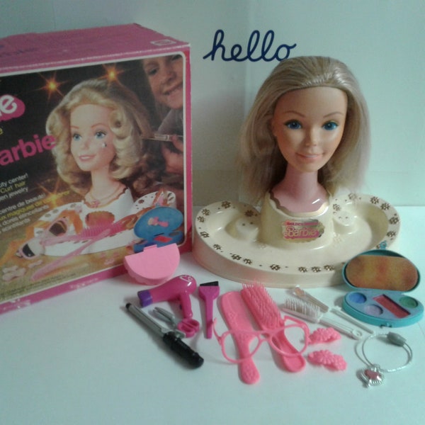 Vintage Mattel 1980 Golden Dream Barbie Fashion Face Playset