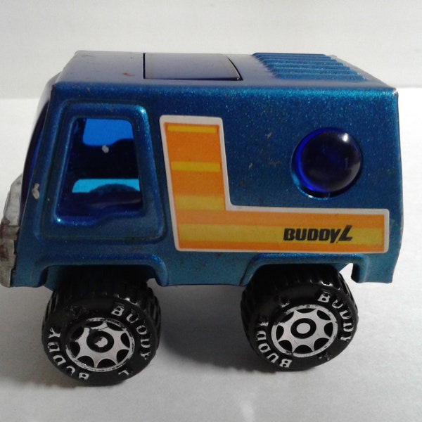 Buddy L Metallic Blue Diecast Van - Vintage Buddy L Corp Japan