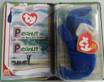 dark blue elephant beanie baby