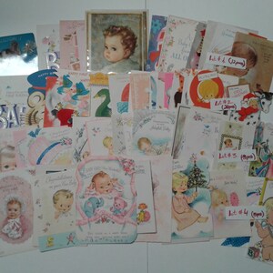 Lot Of 70 Vintage Child/Baby Themed - Greeting Cards Used