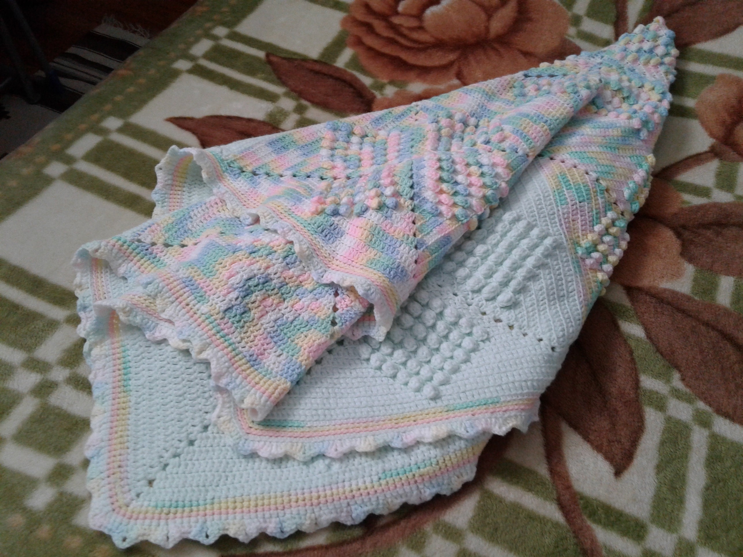 Vintage 80s QUILT/BLANKET Hand Crochet Blanket Throw With Etsy