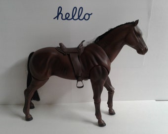 M&C Toys Collector Horse, Poseable Legs and Head, Saddle  15 Inch