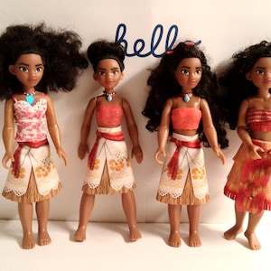 Disney/Hasbro Moana Adventure Figure Dolls Lot of 4 image 1