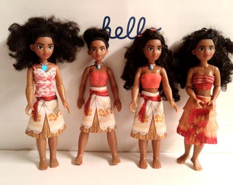 Disney/Hasbro Moana Adventure Figure Dolls Lot of 4