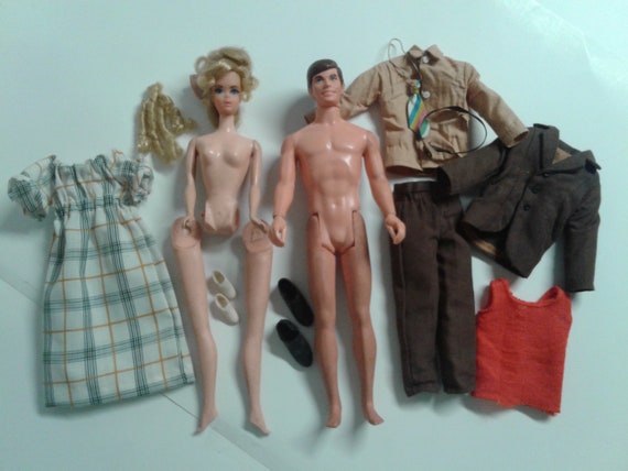 バービー、ケンのお人形（レトロ）（1968年） マテル ヴィンテージ 1968 バービー＆ケン人形/ペア - Etsy 日本