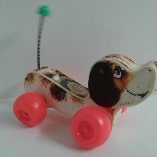 Fisher Price Little Snoopy #693 Wood Dog Pull Toy Vintage 1965