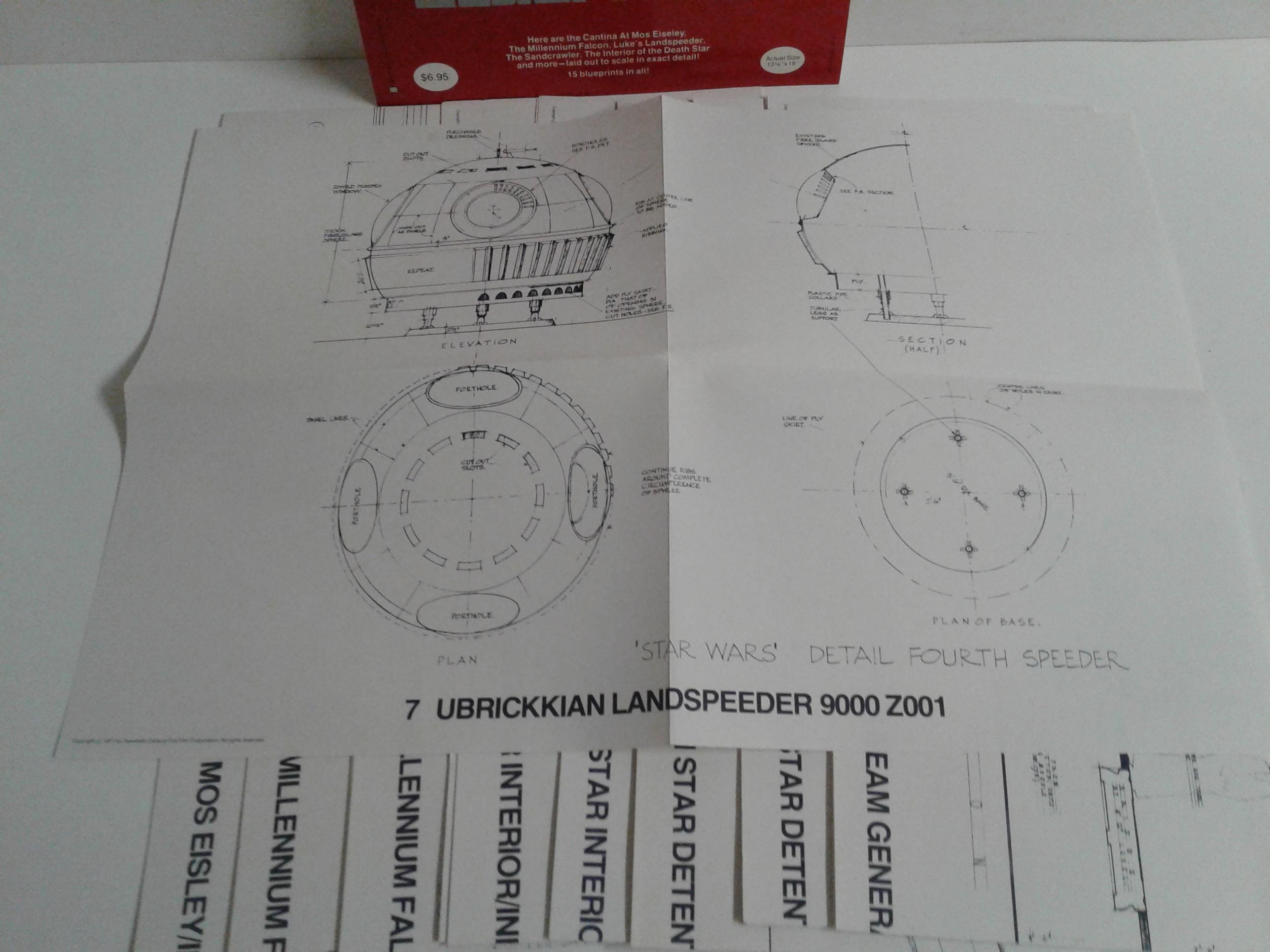 Star Wars Blueprints Vintage 1977 Complete Set of 15 - Etsy