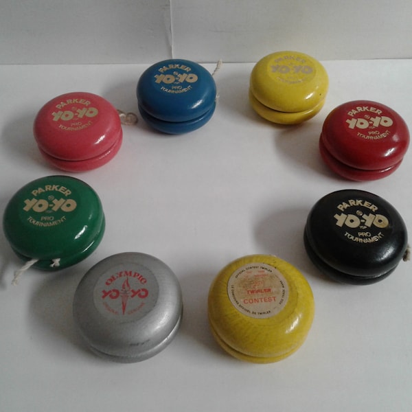 You Choose! Vintage YO-YO PARKER Bros Pro Tournament - Wooden Yo-Yos Sweden