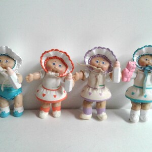 Lote de 4 figuras Cabbage Patch Kids em PVC, vintage de 1984, OAA Inc. (1)