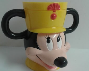 Mickey Mouse Disney On Ice Mug/Cup with Flip Cover / 3-D Plastic Mug