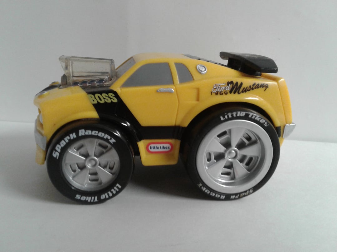 aiko 林家ペーパーカー Little Tikes 1969 Ford Mustang Spark Racerz Boss Yellow Rev