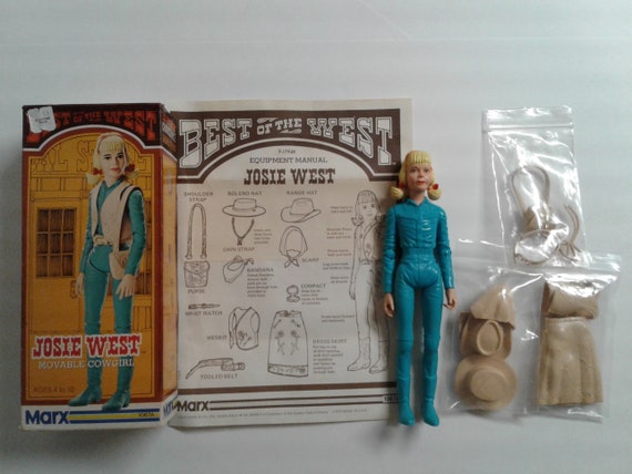 Marx Toys Josie West Cowgirl Action Figure, Accessories, Box