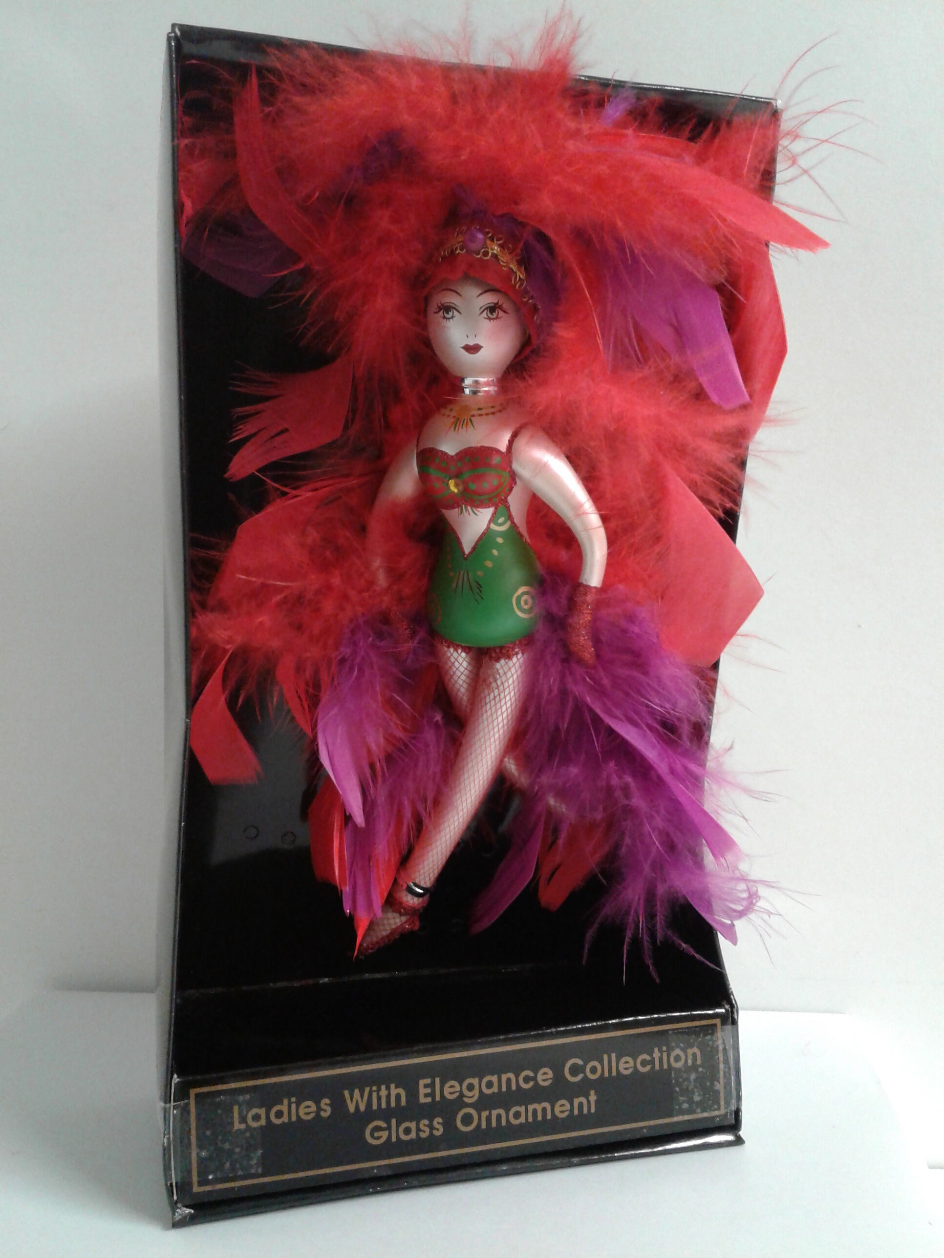 GLASS CHRISTMAS ORNAMENT Ladies With Elegance Etsy