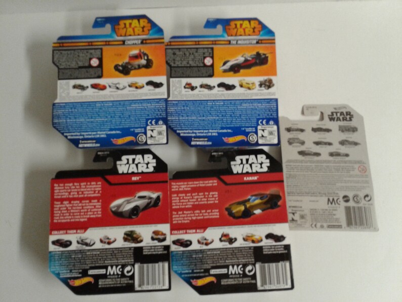 Lot of 5 Mattel 2014 NIP Disney\u2019s STAR WARS Hot-Wheels Cars 1:64 Scale