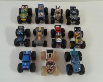 Hot Wheels Monster Jam Monster Truck 1:64 Diecast Vehicle Lot Of 11