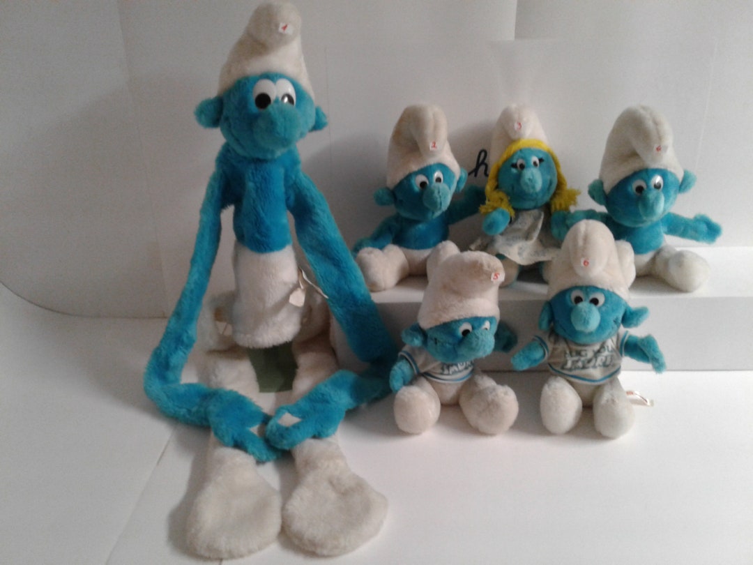 You Choose SMURF PEYO Stuffed Plush Toys Vintage 80s Ganz Bros