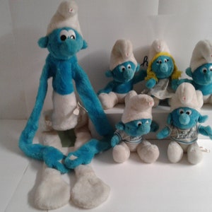 You Choose! Vintage 1970/80s Smurfs Stuffed Plush Dolls Peyo Ganz Bros.