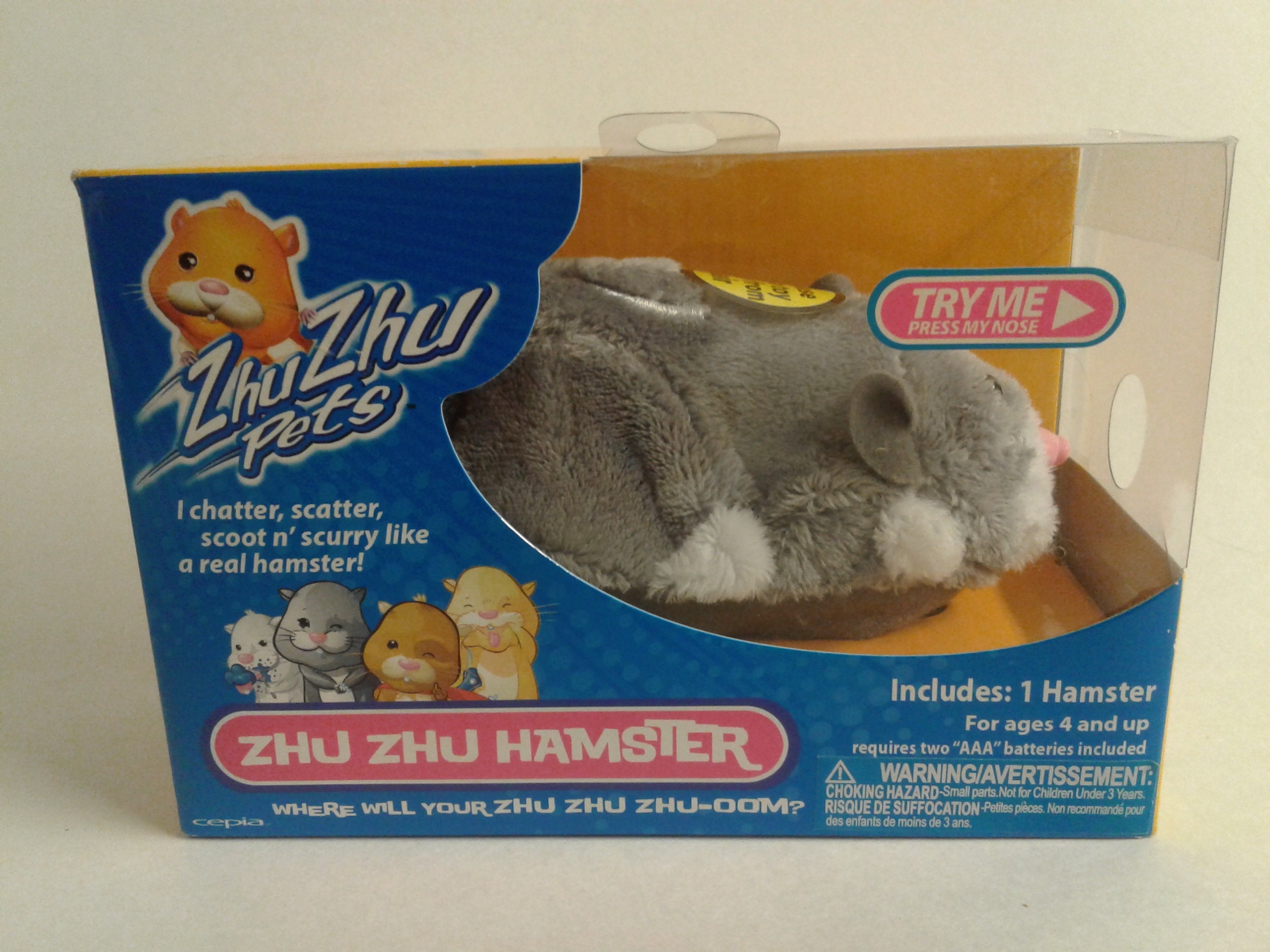 A hamster from Zhu Zhu Pets, by Cepia, is one of sixteen toys