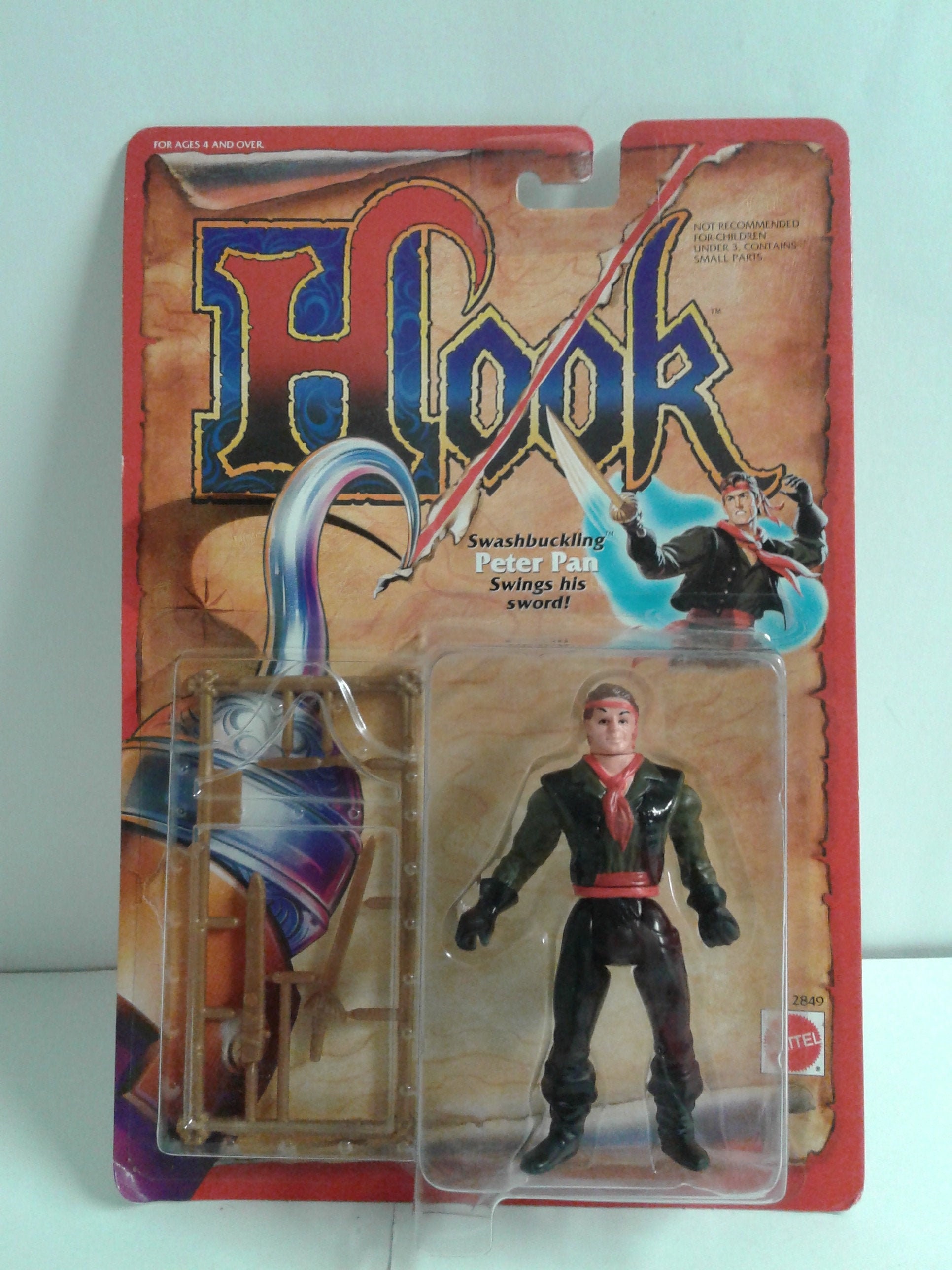 Hook Swashbuckling PETER PAN Action Figure Mattel 1991 -  Hong Kong