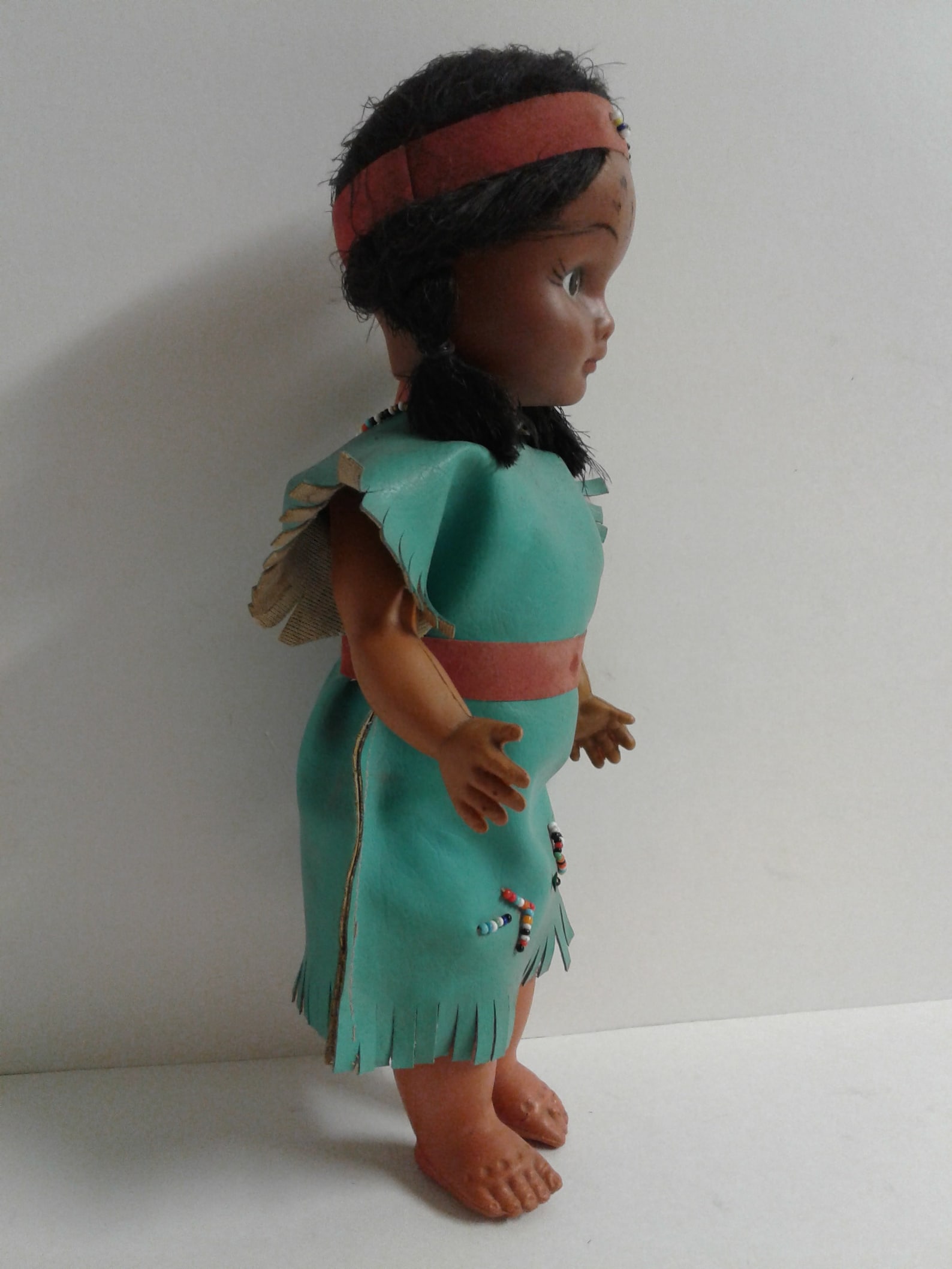 Vintage Native American Indian Girl Doll 11 Inch Etsy