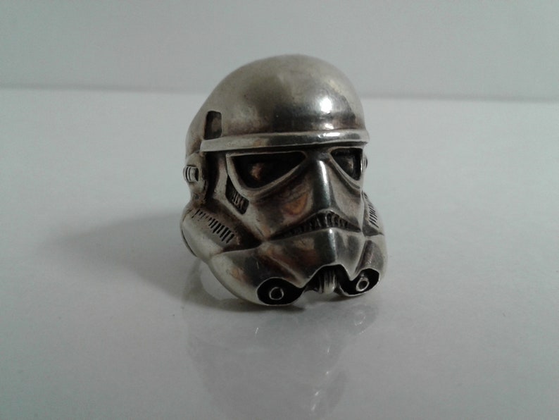 Solid .925 Sterling Silver Star Wars STORM TROOPER Mens Ring | Etsy