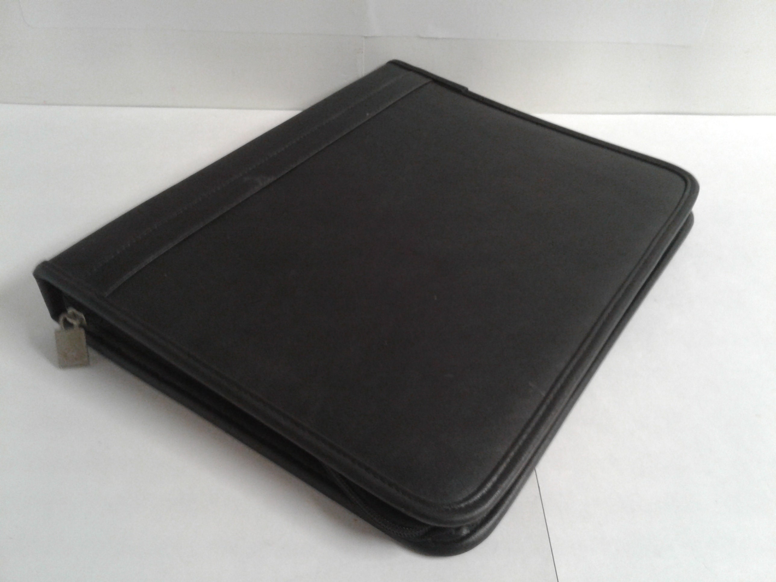 AUREX Black Leather Portfolio Case/ Notepad Holder Etsy