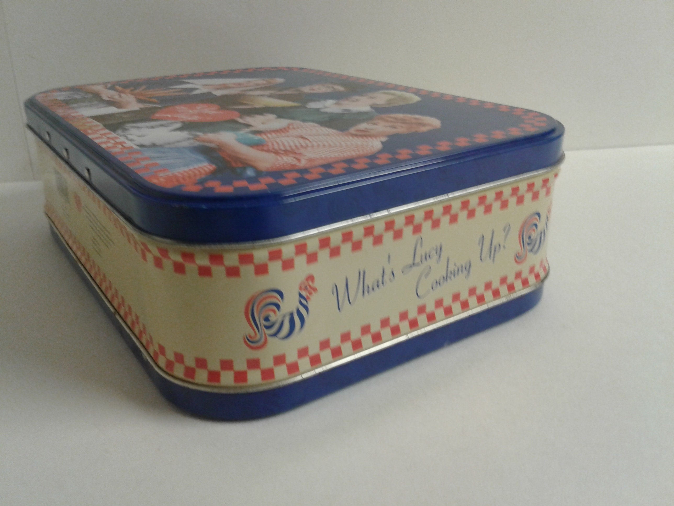 I Love Lucy Large Tin Tote What's Lucy Cooking Etsy