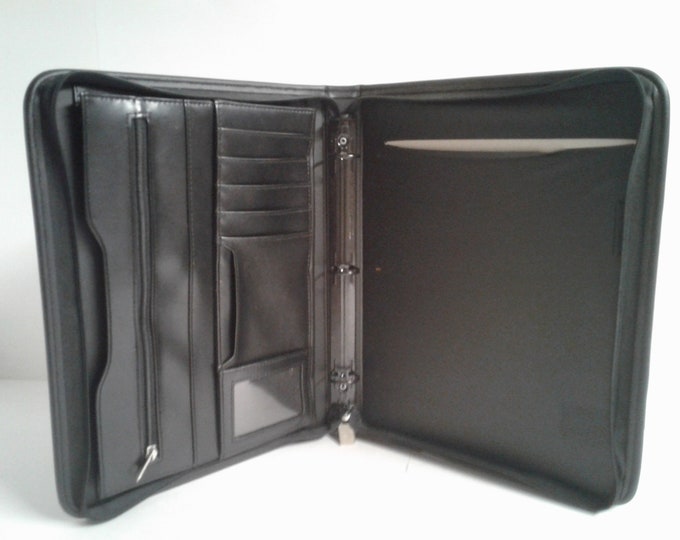 AUREX Prestige Black Leather Portfolio Case/ Notepad Holder Etsy