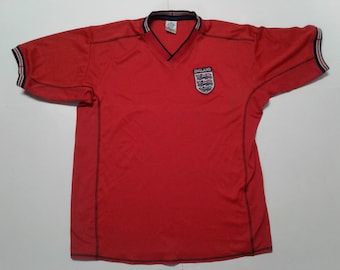 England Soccer Men's T-Shirt Red Short Sleeve Crew Neck National Team Size XXL