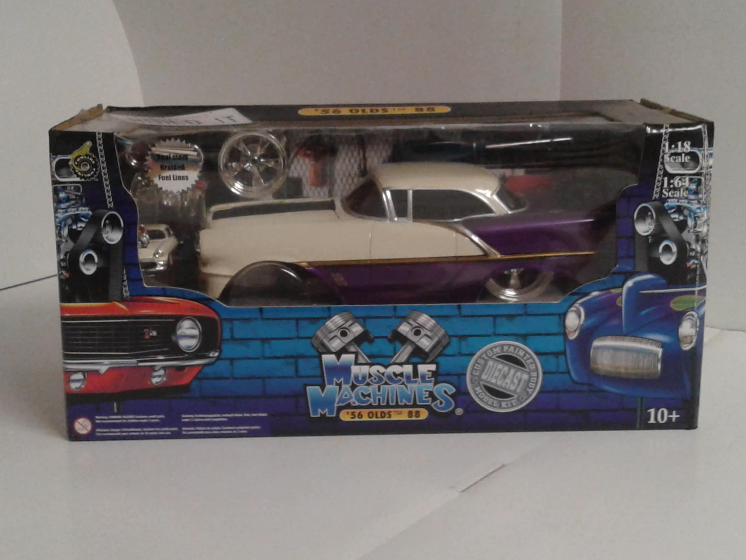 Muscle Machines ミニカーセット 11個 Muscle Machines BUILD IT '56 Olds 88 Purple/white 1/18 & 1