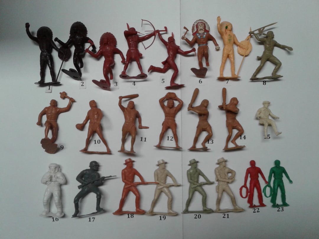 6 Figurines Louis Marx And Co De 1964 - 15 Cm De Haut - Vintage