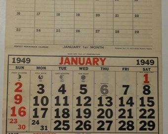 Vintage 1940's CALENDAR INSURANCE of Any Kind 1949 St.catharine. Ont.  Canada Calendar - Etsy Hong Kong