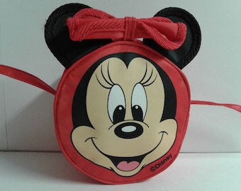 Disney Minnie Mouse Face Kids Round Shoulder Bag/Purse