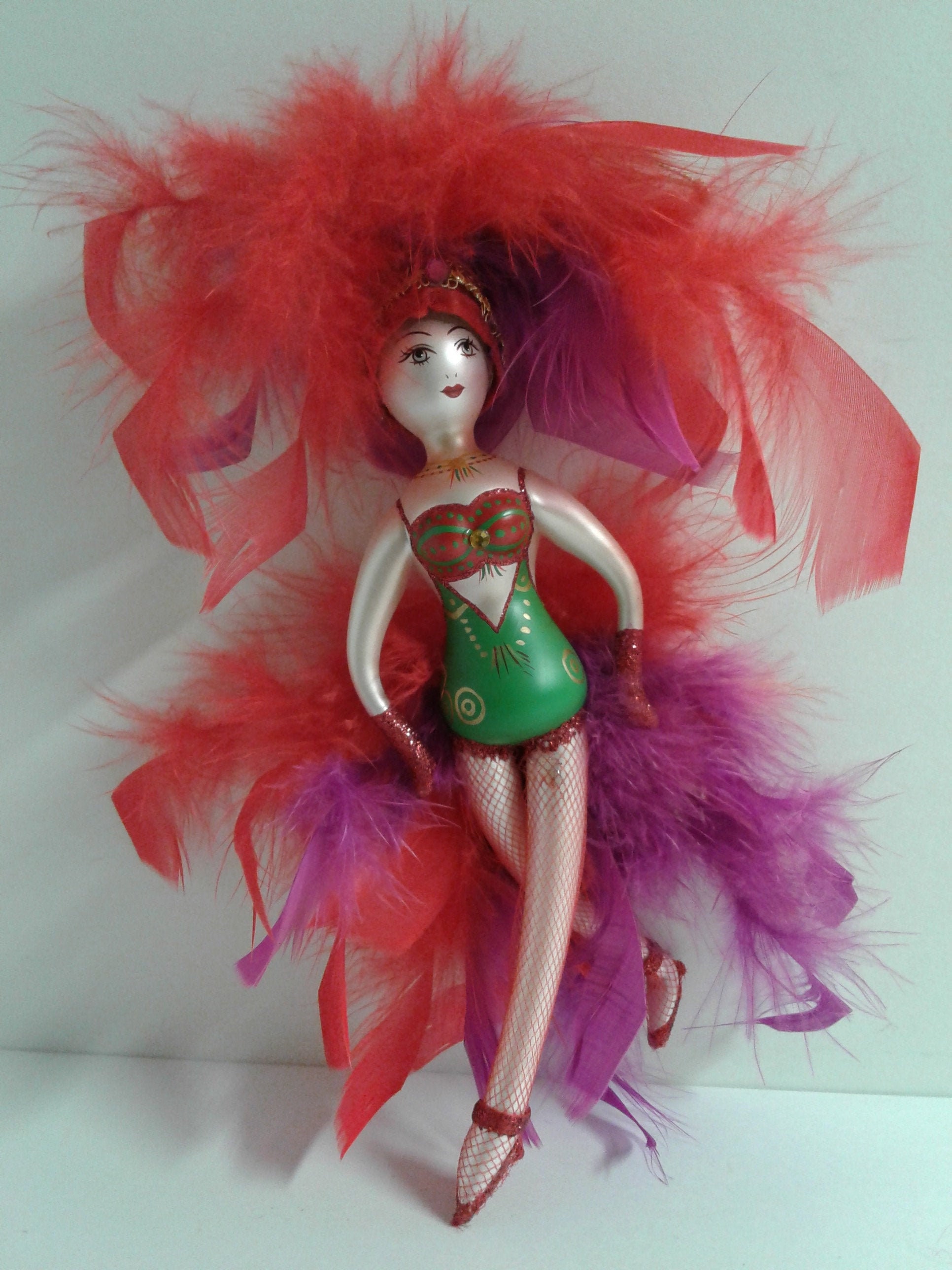 GLASS CHRISTMAS ORNAMENT Ladies With Elegance Etsy