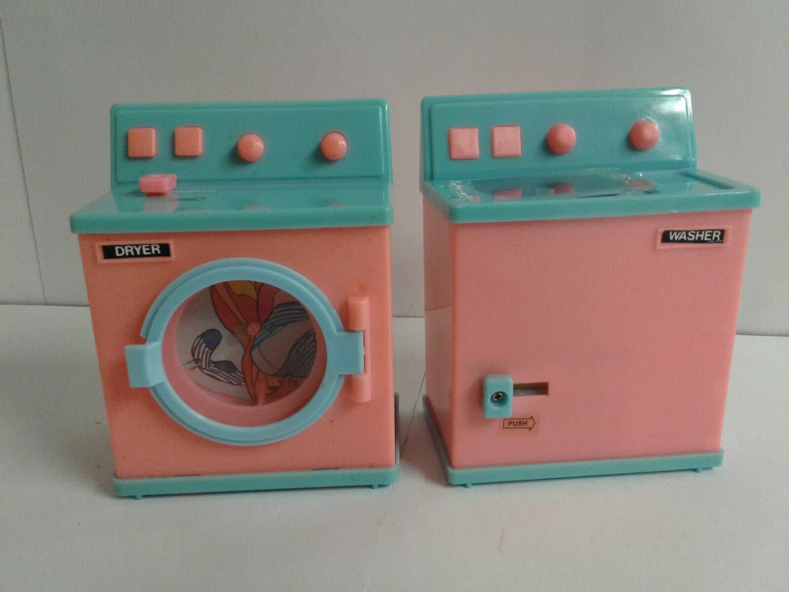 Barbie Size Washer and Dryer Set Motion Toys Vintage 80s Made in