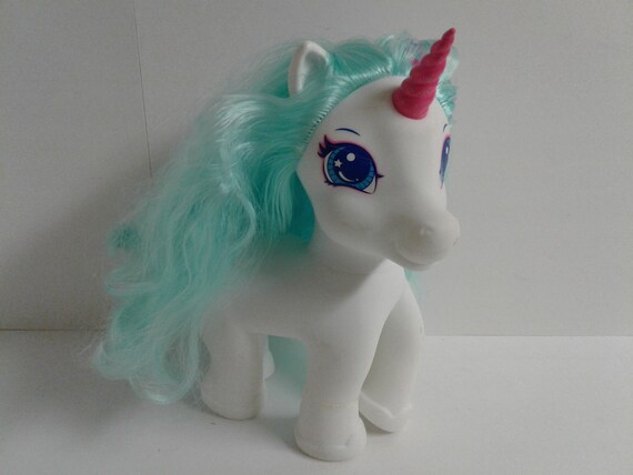 Medisch wangedrag retort Nodig hebben MY LITTLE PONY Wit Grote Eenhoorn Pony Blauw Haar - Etsy België