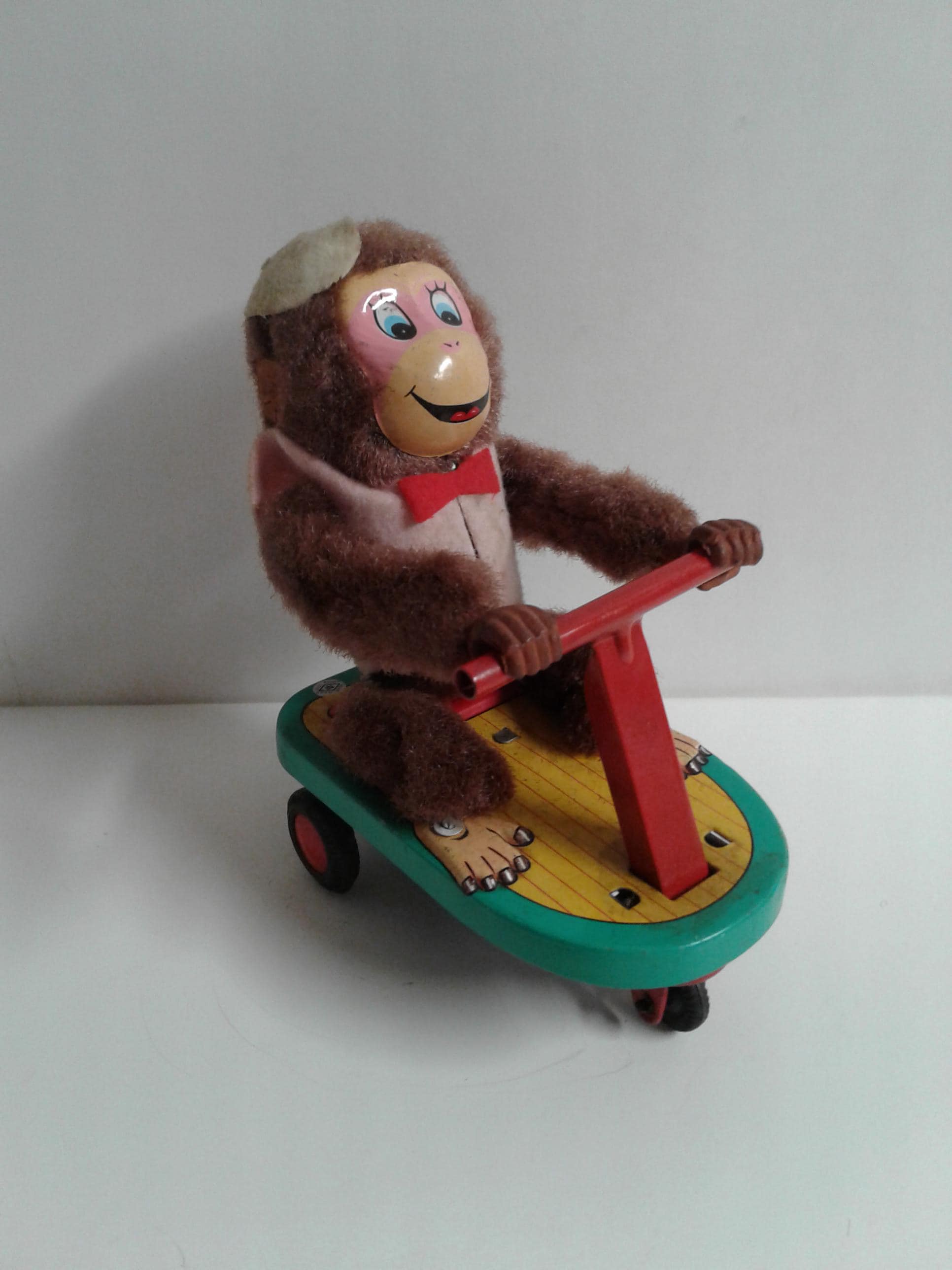 ヤングエポック　WOODEN ＤＯＬＬ　ピート　バンビ　ピノキオ Vintage Monkey on the Wagon Wind-up Toy Japan - Etsy