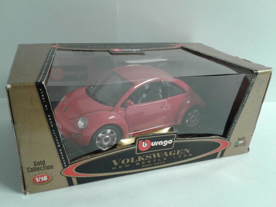 burago volkswagen new beetle 1998 gold collection