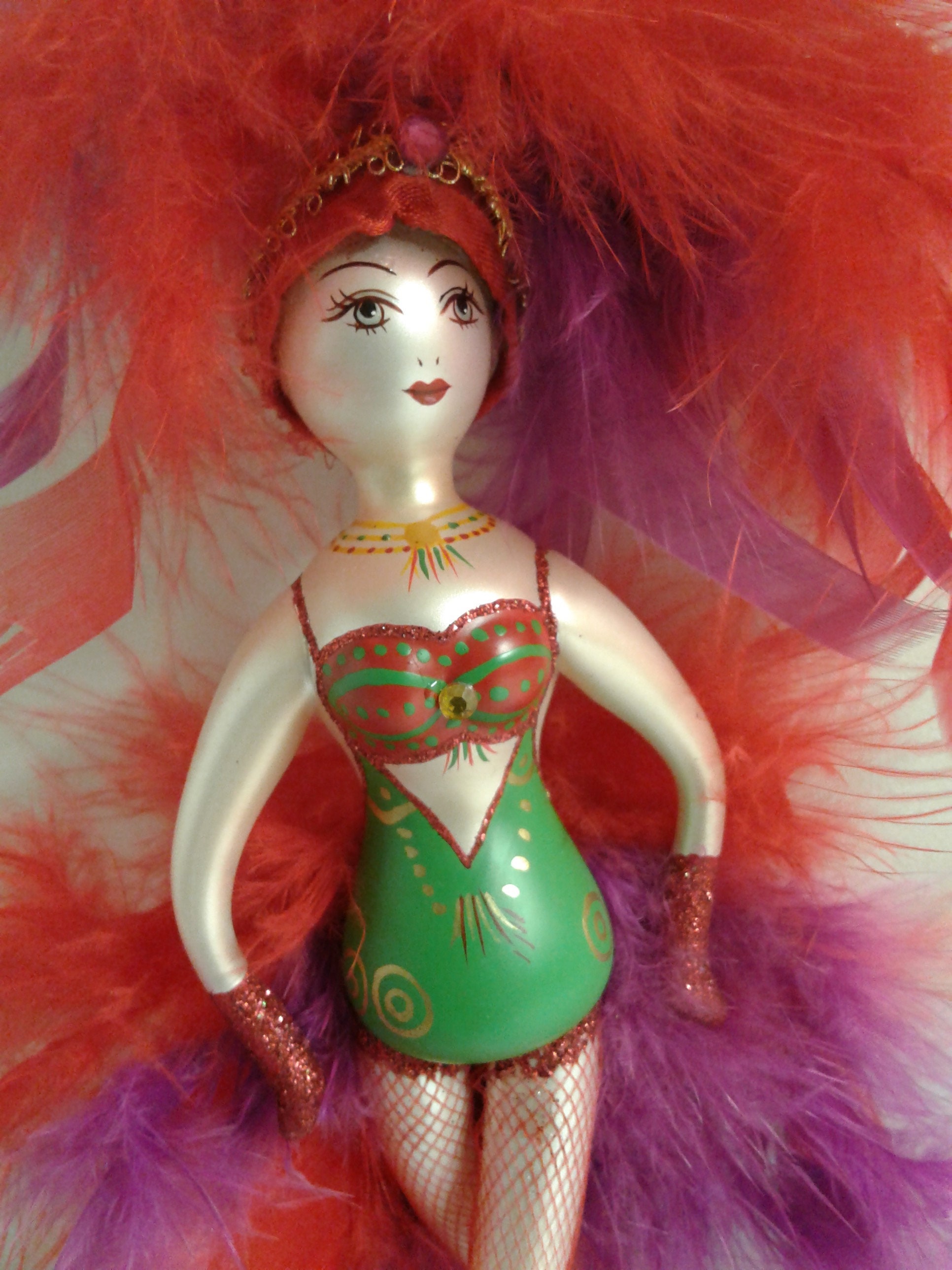 GLASS CHRISTMAS ORNAMENT Ladies With Elegance Etsy