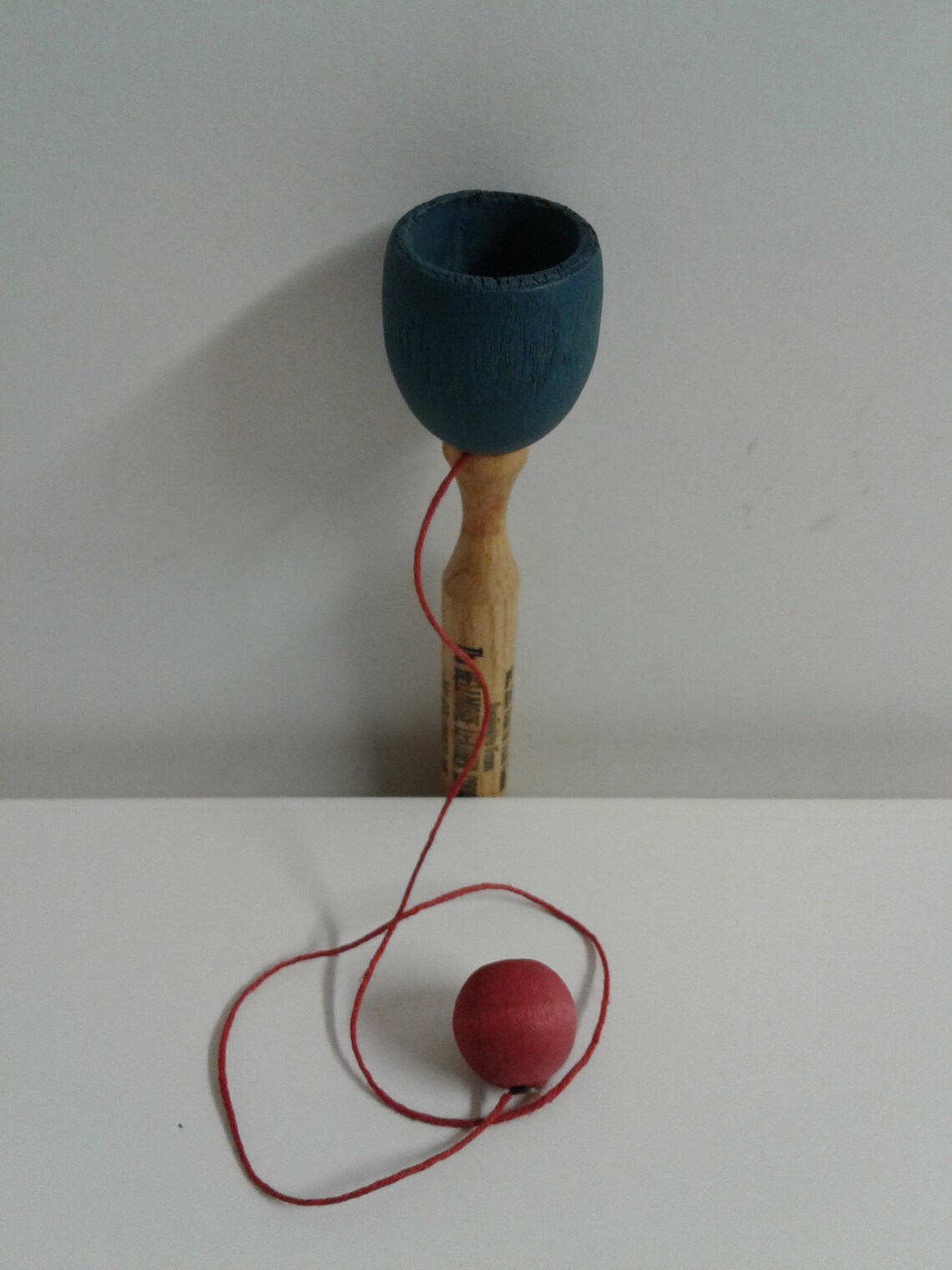 Vintage 70s Wooden Stick Cup & Ball On String Toss Game Etsy