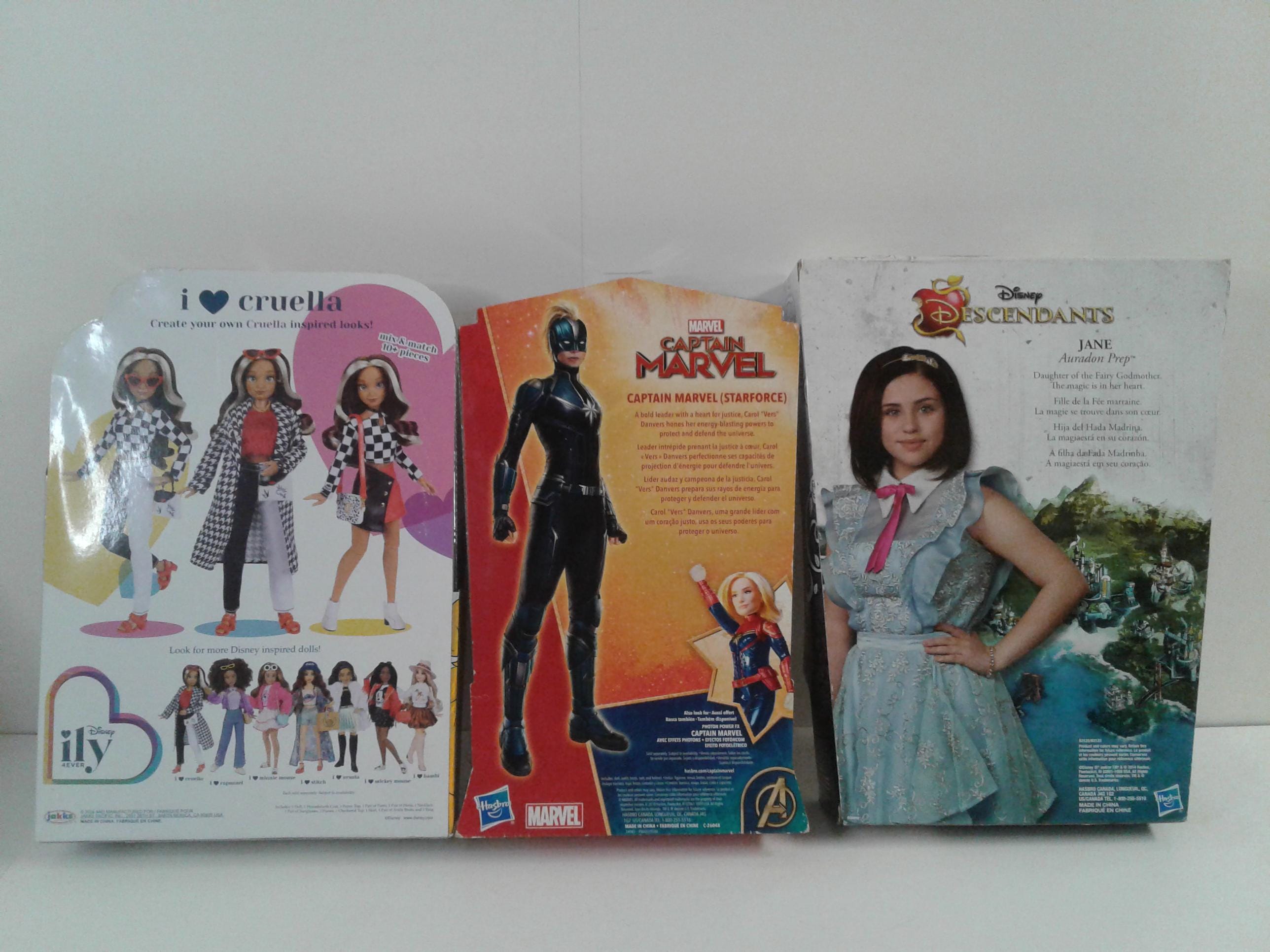 You Choose! Cruella, Captain Marvel OR Jane (descendants