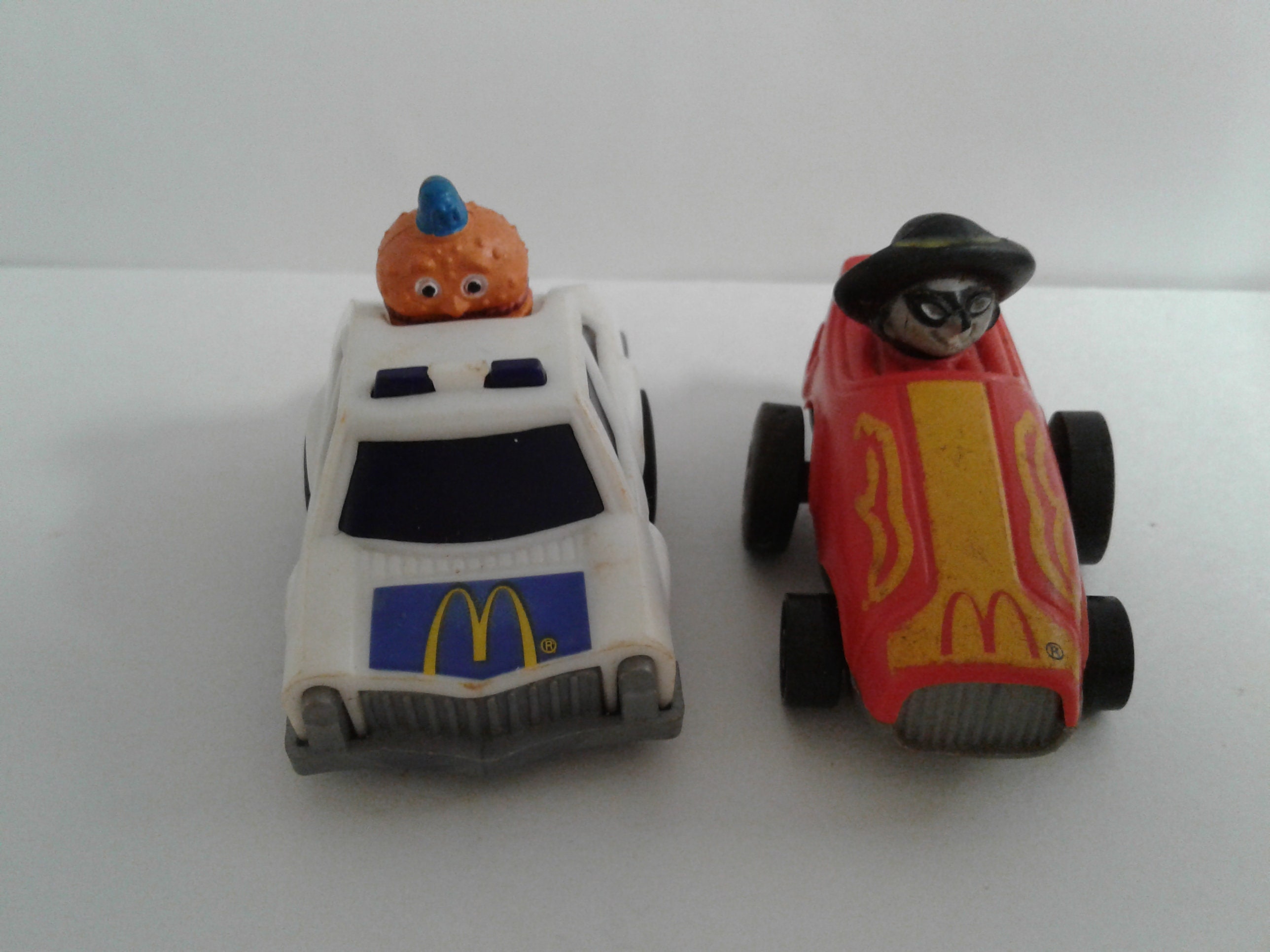 1985 McDONALD'S FAST MACS SET OF 4 PULL BACK CARS TOY VIDEO