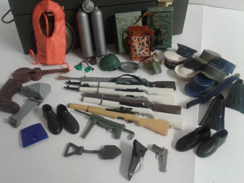 Large Lot Vintage G.I. JOE Wooden Foot Locker With Original Etsy
