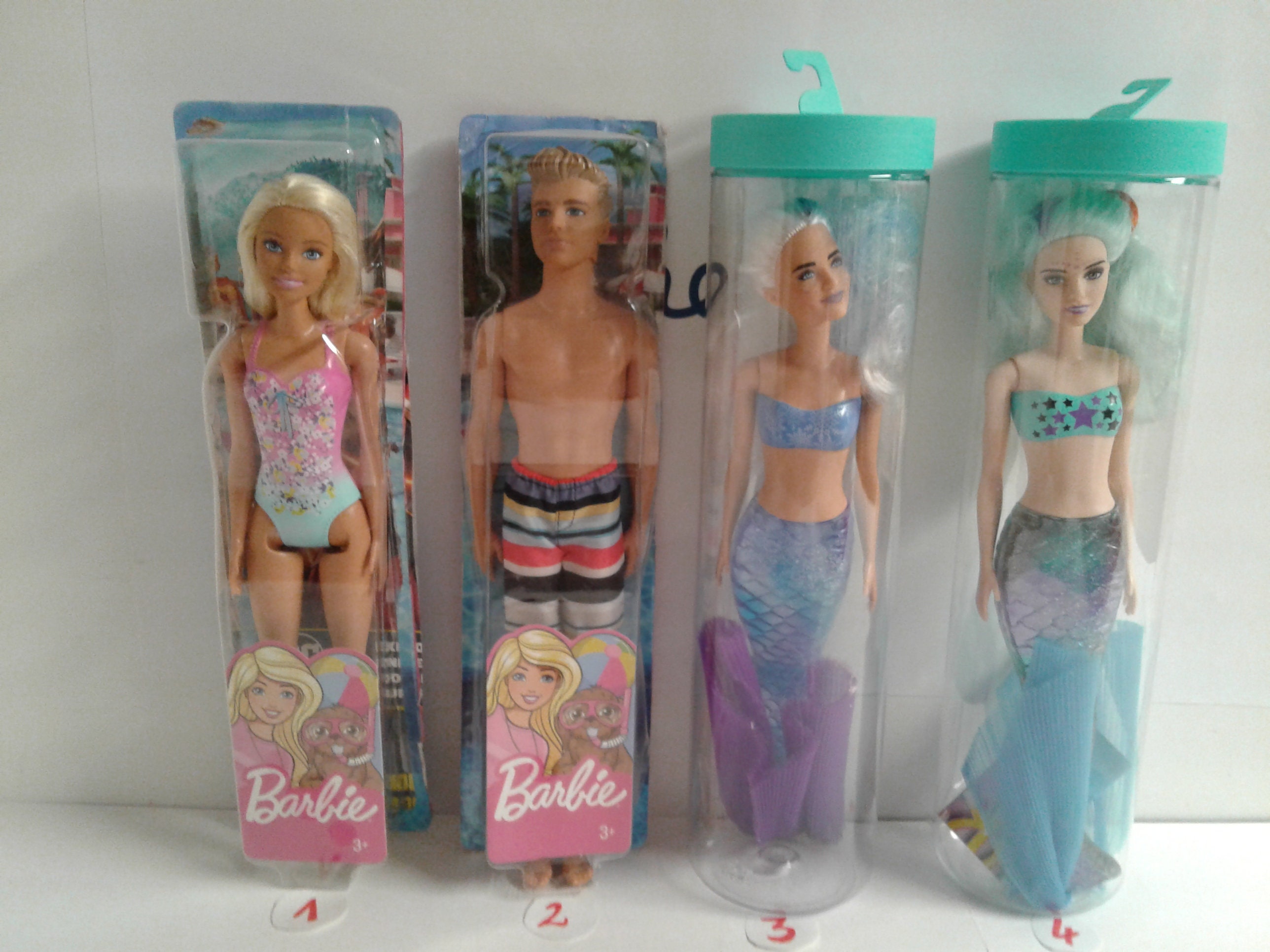 You Choose Mattel Barbie, Ken, Barbie Mermaid Dolls 