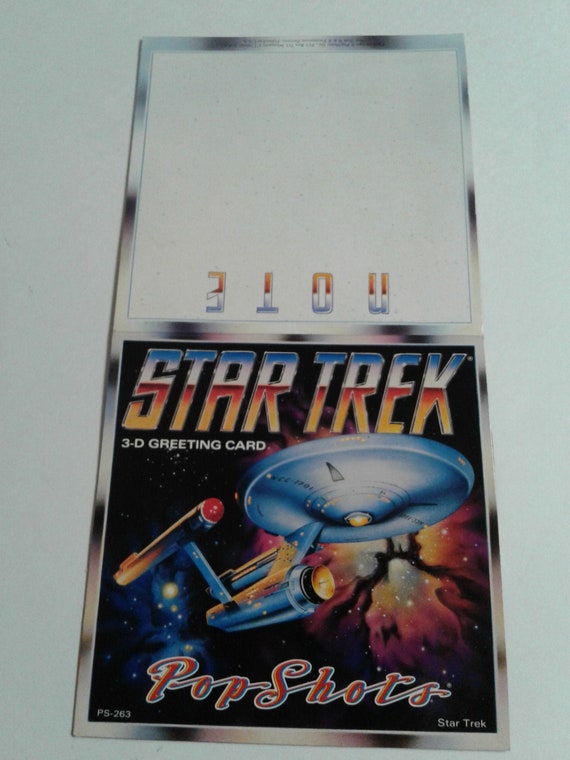 STAR TREK 3-D Greeting Card Birthday Greetings PopShots PS-263 | Etsy