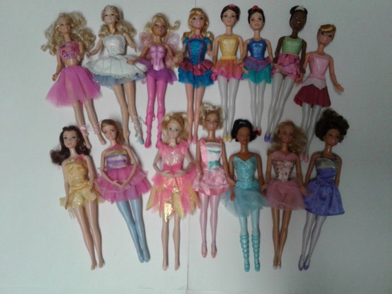 Lot of 15 Barbie Ballerina Dolls Etsy Canada