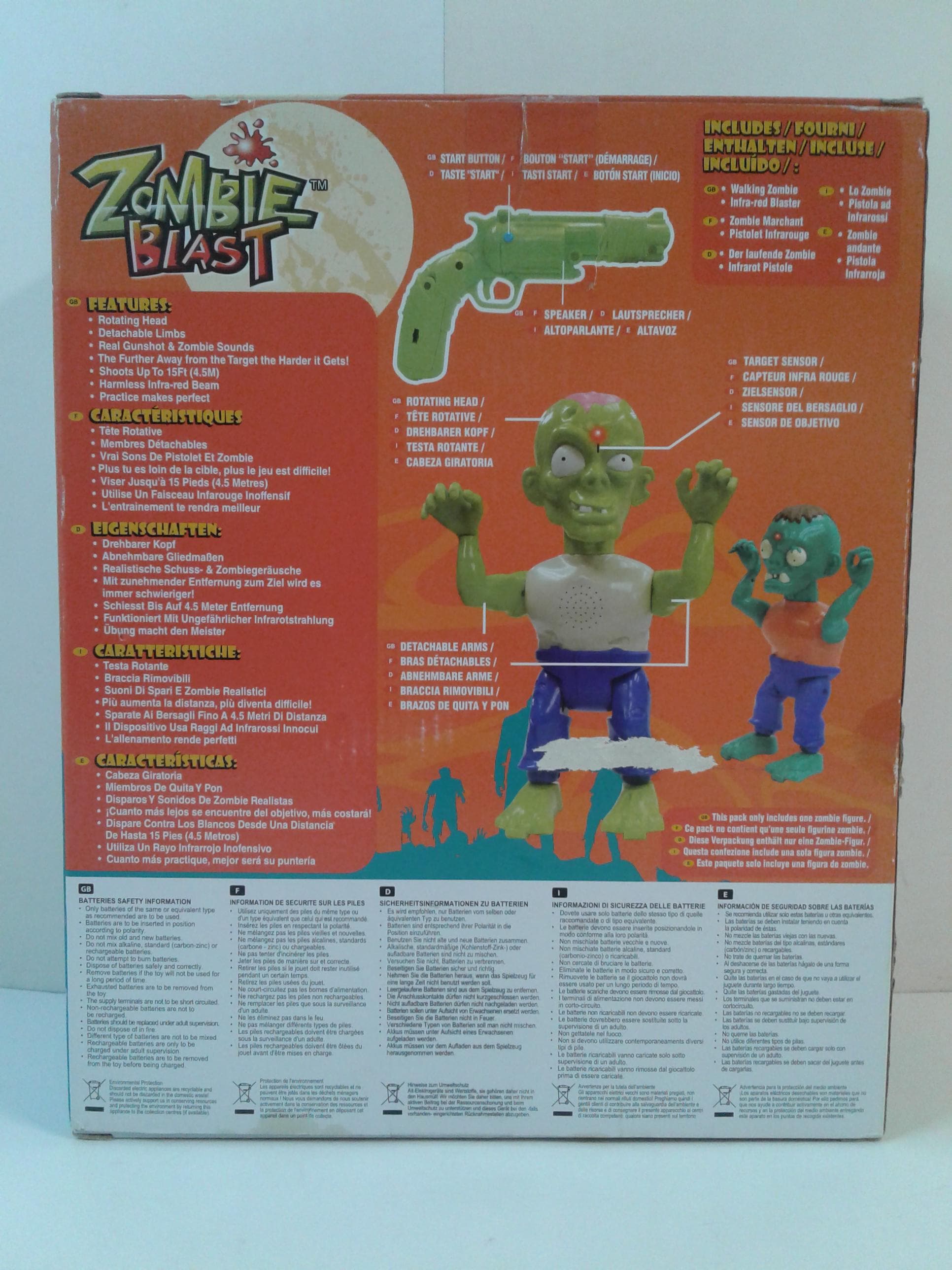 ZOMBIE BLAST Dragon-i Toys Infrared Target Shooting Game Gunshot
