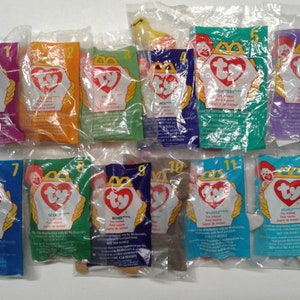 Full Set Of 12 TY Teenie Beanie Babies McDonald’s Happy Meal Toys 1998