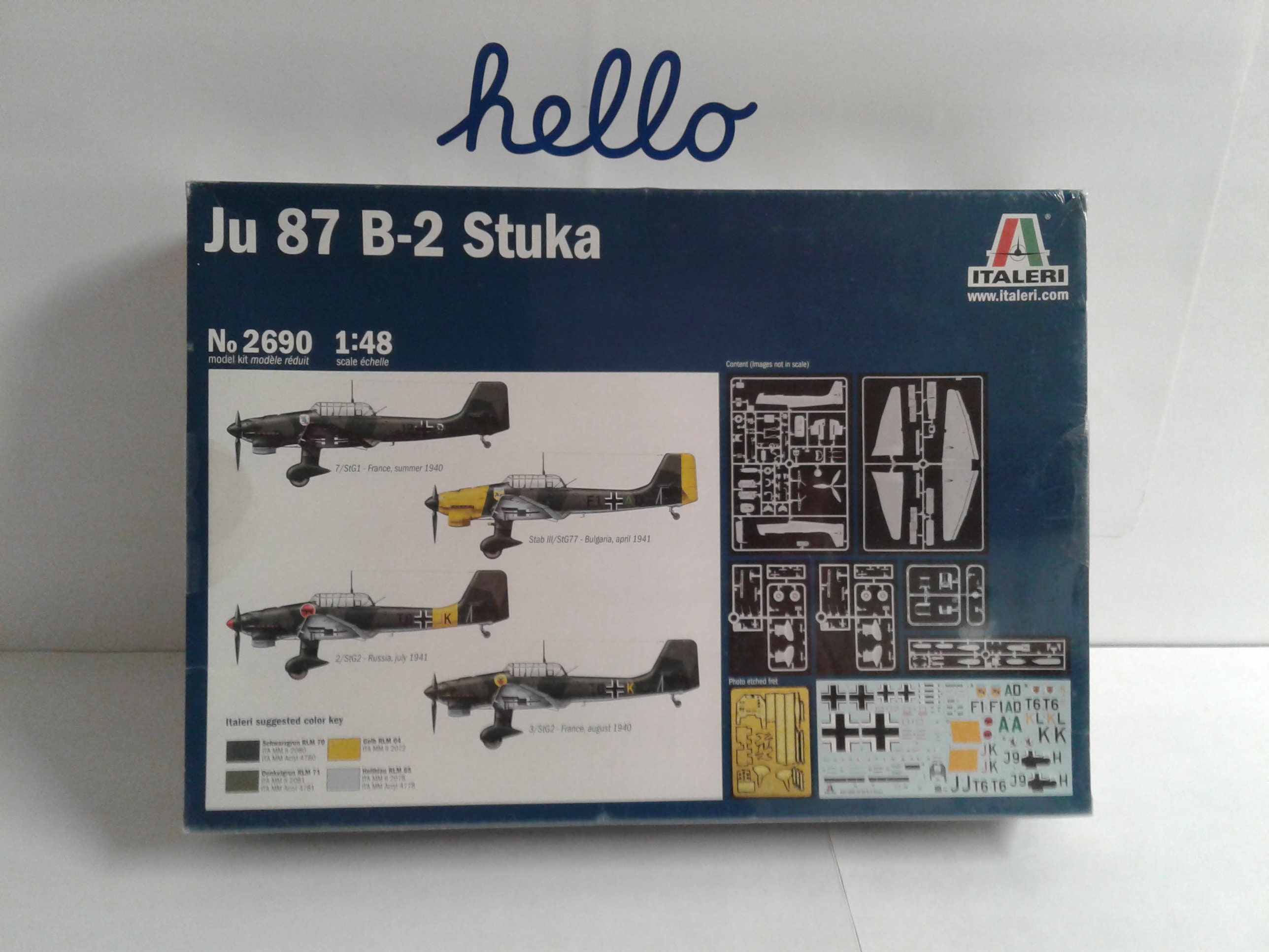 Ju - 87 Model Kit 1/48 Österreich B-2 Scale No 2690 Aircraft Stuka Italeri Etsy Plastic